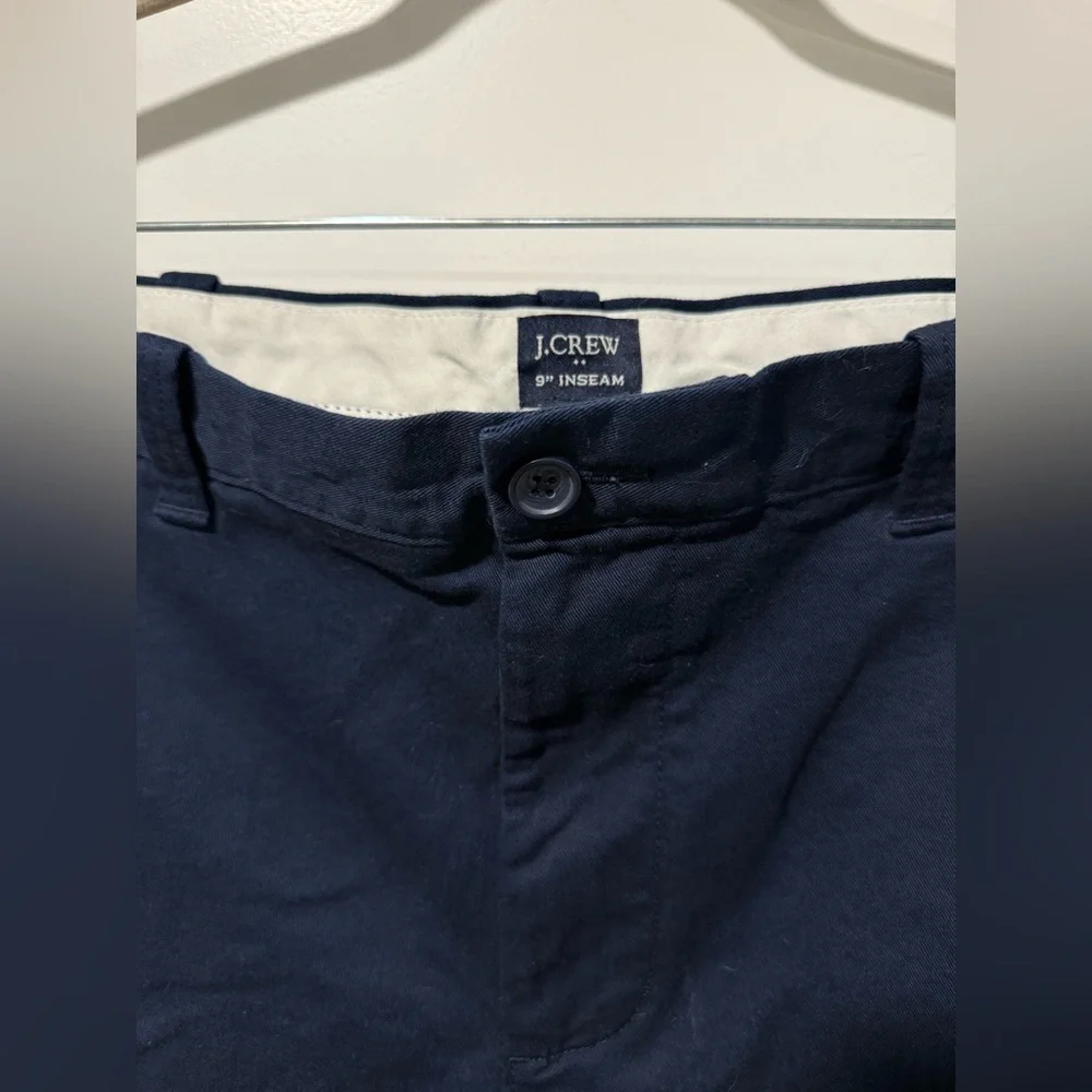 J. Crew Men’s 9” Navy Flex Chino Shorts - Size 38
